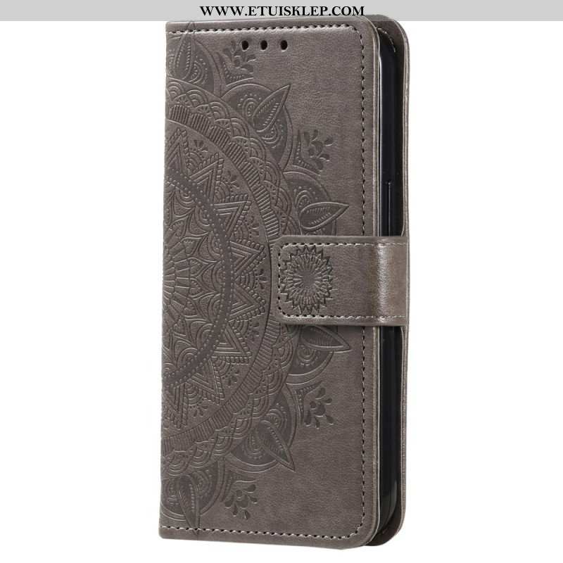 Skórzany Futerał do Xiaomi 13 Pro Mandala Sun Ze Smyczą